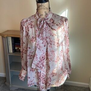 Beautiful Silk Rose Blouse